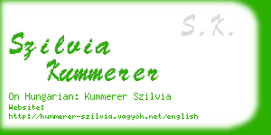 szilvia kummerer business card